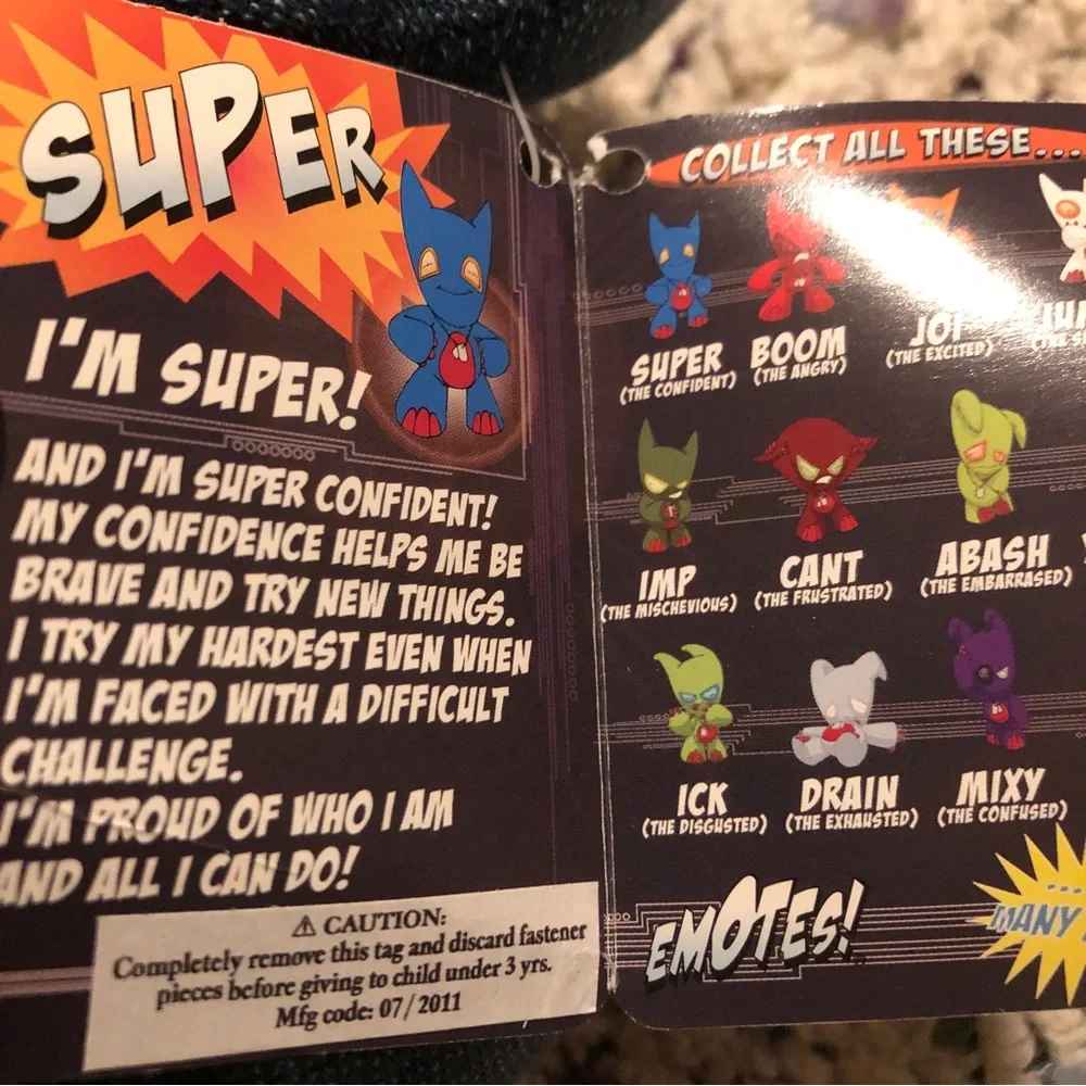 Emotes Super 12” plush‎ stuffed animal collectible New